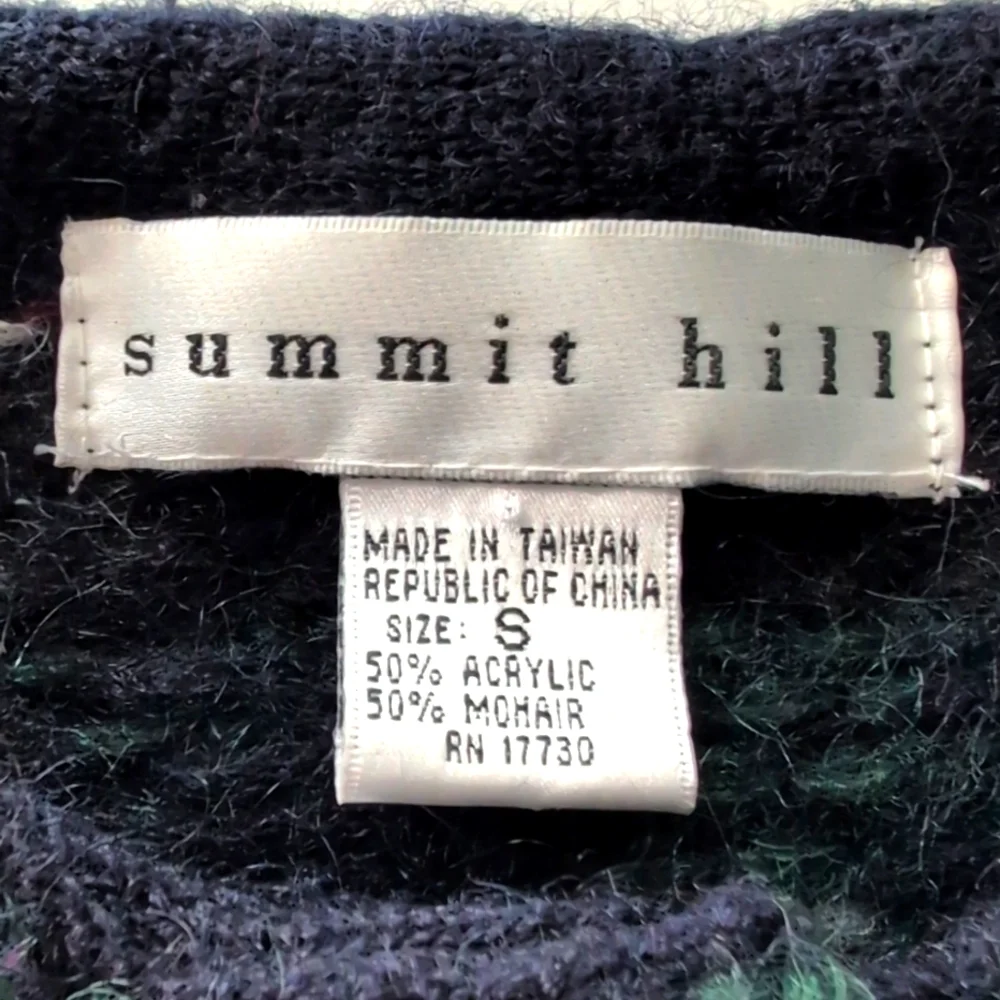 Vintage Summit Hill mohair blend boxy oversized cardigan w big buttons. Small